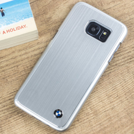 BMW Brushed Aluminium Finish Samsung Galaxy S7 Edge Hard Case - Silver