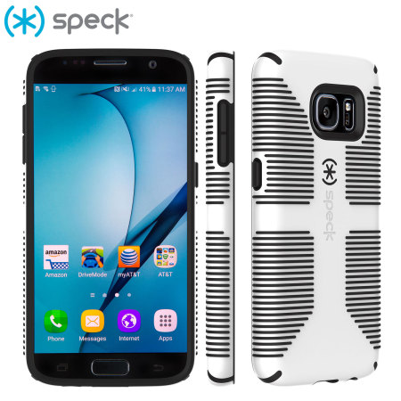 Speck CandyShell Grip Samsung Galaxy S7 suojakotelo - Valkoinen/musta