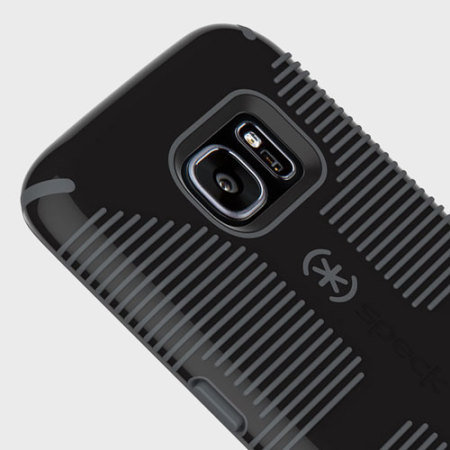 Speck CandyShell Grip Galaxy S7 Edge suojakotelo - Musta/harmaa