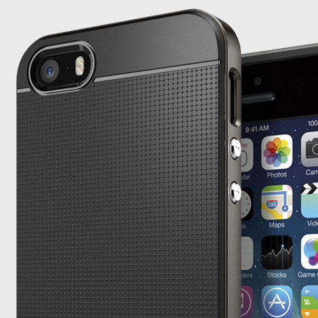 Spigen SGP Neo Hybrid Case voor iPhone SE - Metal Slate