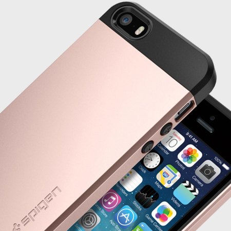 Spigen SGP Slim Armor Case voor iPhone SE - Rosé Goud