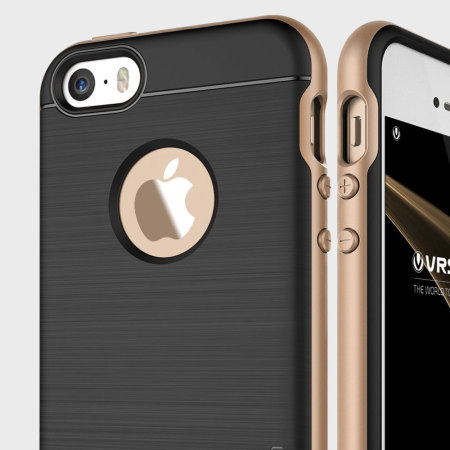 Coque iPhone SE VRS Design High Pro Shield  –  Or Champagne
