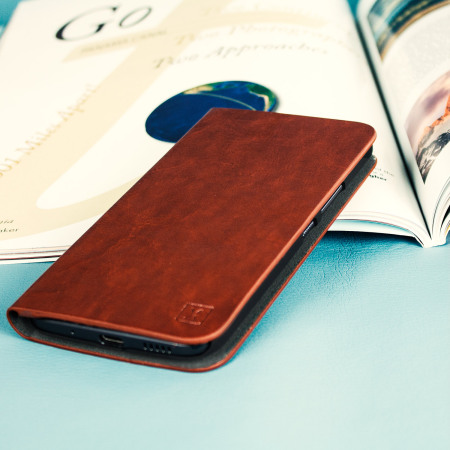 kat dividend Marxistisch Olixar Leather-Style HTC 10 Wallet Stand Case - Brown