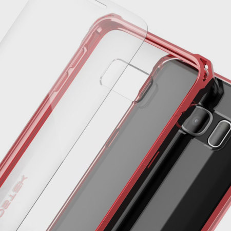 Ghostek Covert Samsung Galaxy S7 Edge Bumper Case - Clear / Red