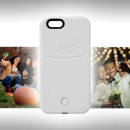 LuMee iPhone SE Selfie Light Case Hülle in Weiß