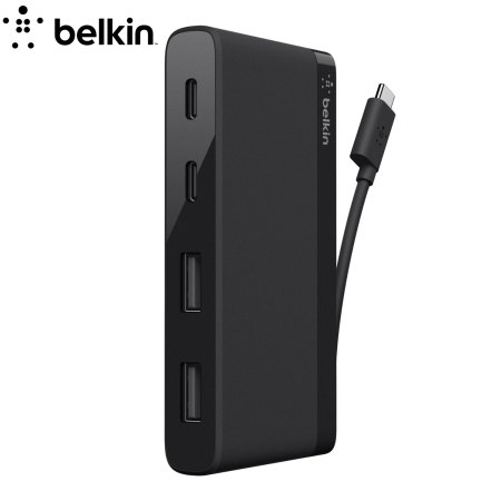 Belkin USB-C & USB-A 4-Port Mini Hub - Black