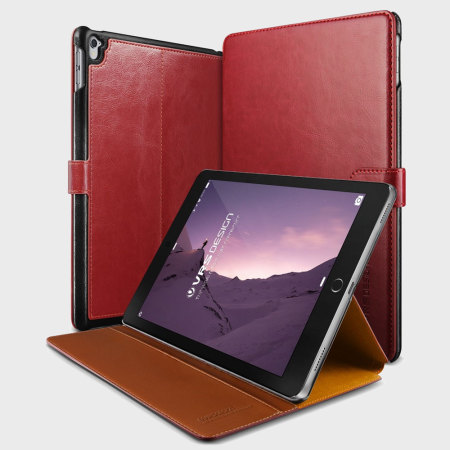 VRS Dandy Leather Style iPad Pro 9.7 Zoll Tasche in Wein Rot