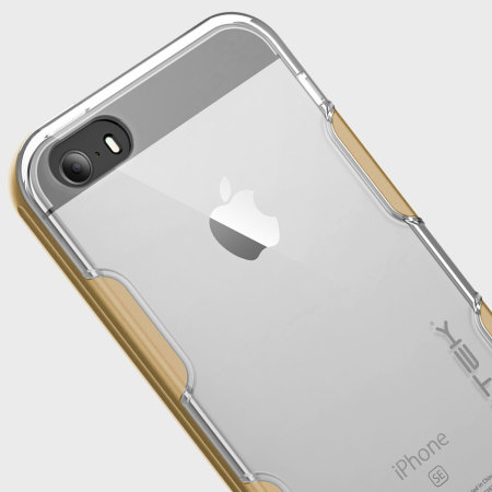Ghostek Cloak iPhone SE Aluminium Tough Case - Clear / Gold