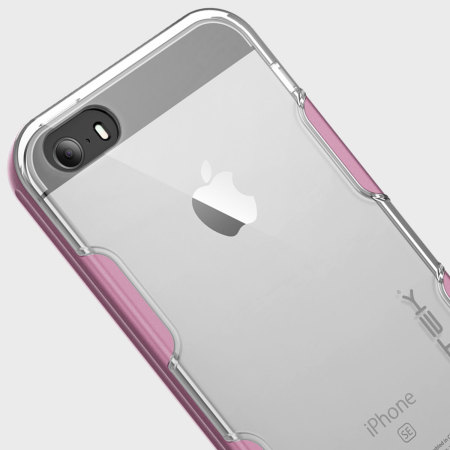 Ghostek Cloak iPhone SE Aluminium Tough Case - Clear / Pink