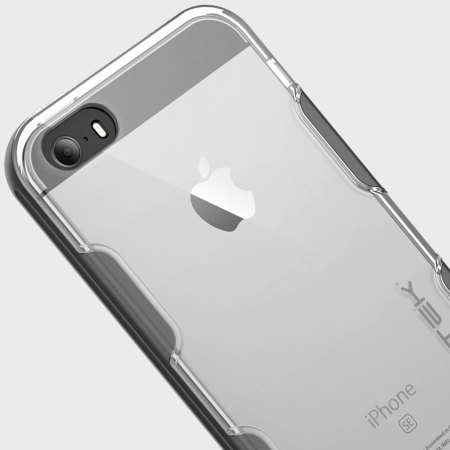 Ghostek Cloak iPhone SE Aluminium Tough Deksel - Klar / Rom Grå