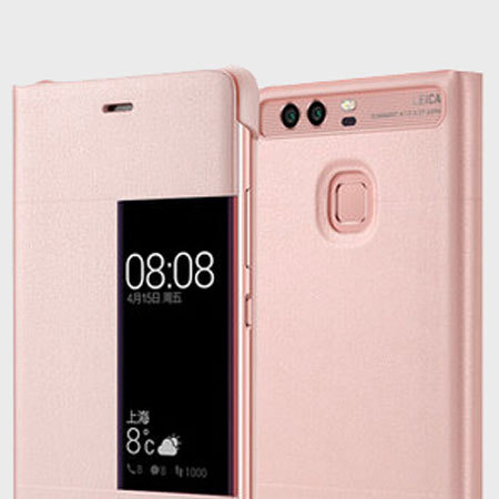 Official Huawei P9 Smart View Flip Case - Pink