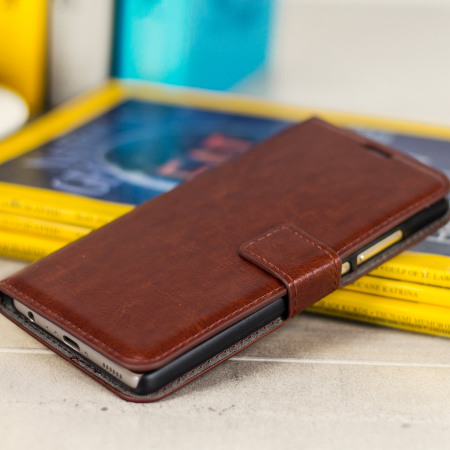 Olixar Wallet Huawei P9 Tasche in Braun