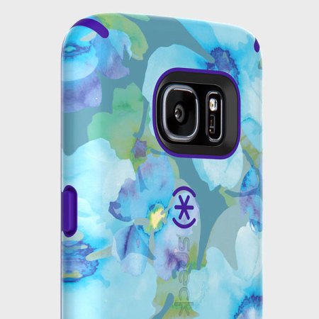 Speck CandyShell Inked Samsung Galaxy S7 Case - Aqua Floral