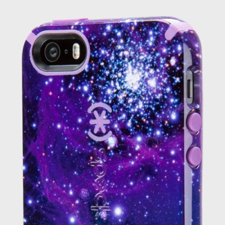 Coque iPhone SE Speck CandyShell Inked – Violet Galaxie