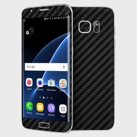 dbrand Samsung Galaxy S7 Edge Carbon Fibre Skin - Black