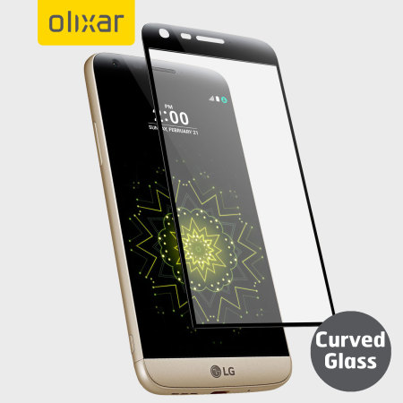 Olixar LG G5 Curved Glass Displayschutz Schwarz