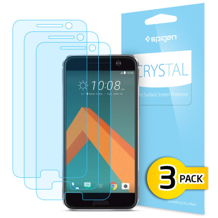 Spigen Crystal HTC 10 Screen Protectors - Three Pack