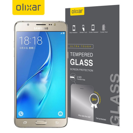 Olixar Samsung Galaxy J5 2016 Tempered Glass Skärmskydd