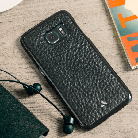 Vaja Wrap Samsung Galaxy S7 Premium Leather Case - Black