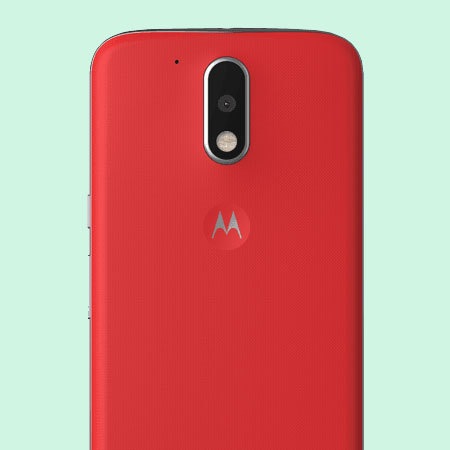 Official Moto G4 Plus Shell Replacement Back Cover - Lava Red