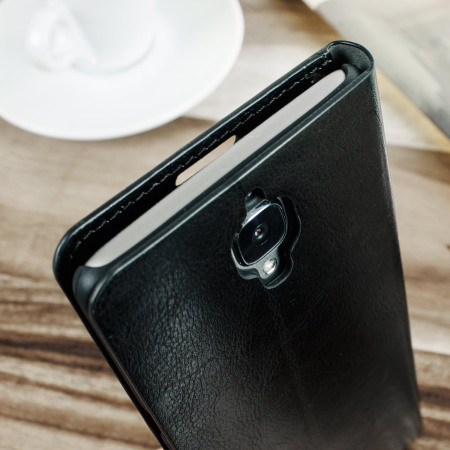 Olixar Leather-Style OnePlus 3T / 3 Lommebok Deksel - Sort