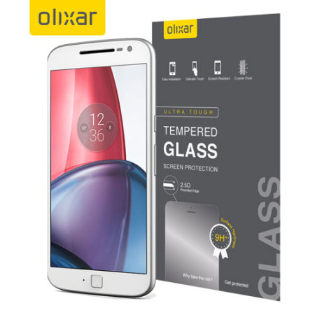 Olixar Moto G4 Plus Tempered Glas Displayschutz