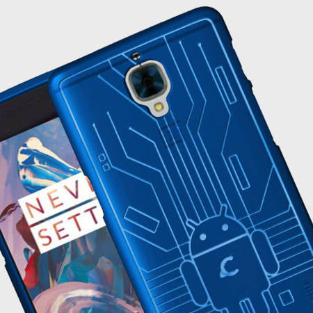 Coque OnePlus 3T / 3 Cruzerlite Bugdroid Circuit - Bleue