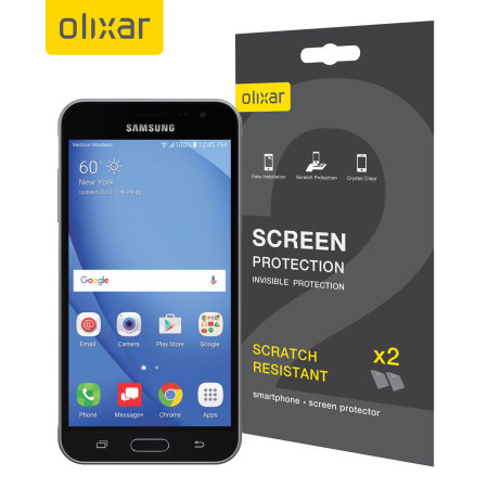 Olixar Samsung Galaxy J3 2016 Screen Protector 2-in-1 Pack