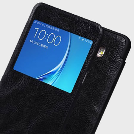 Nillkin Qin Real Leather Samsung Galaxy J5 2016 Window Case - Black