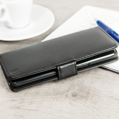 Olixar Genuine Leather Samsung Galaxy Note 7 Wallet Case - Black