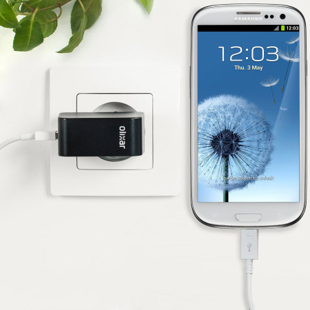 Chargeur secteur haute puissance Galaxy S3 Olixar 2.4A – Prise EU