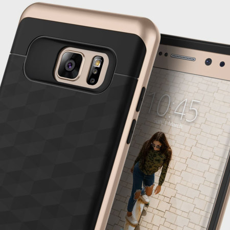 Coque Samsung Galaxy Note 7 Caseology Parallax – Noir / Or