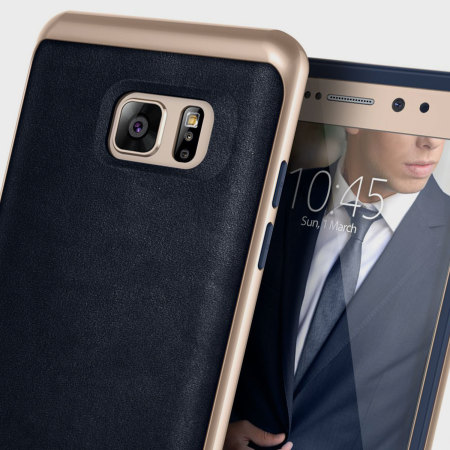 Coque Samsung Galaxy Note 7 Caseology Envoy effet cuir – Bleue marine 