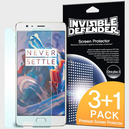 Rearth Invisible Defender OnePlus 3T / 3 Skärmskydd - Fyrapack