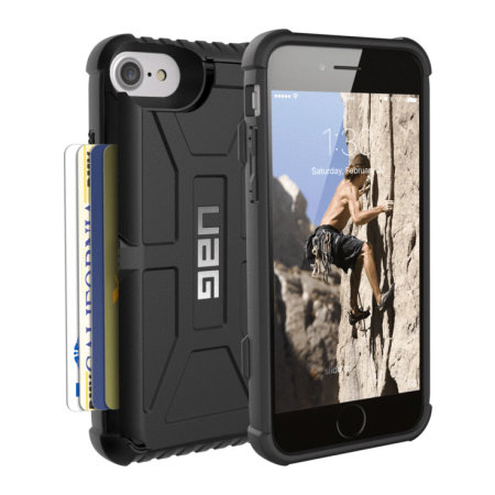 Funda iPhone 7 UAG Trooper con Ranura para Tarjetas - Negra