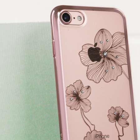 Funda iPhone 7 Crystal Flora 360 - Oro Rosa