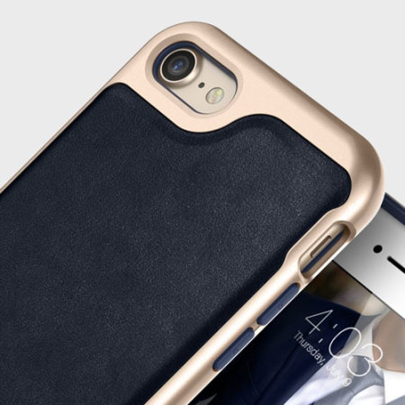 Caseology Envoy Series iPhone 8 / 7 Case - Leather Navy Blue