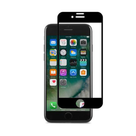 Moshi IonGlass iPhone 7 Full Cover Glass Screen Protector - Black