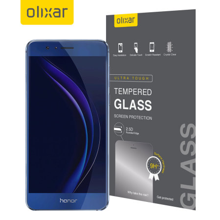 Olixar Huawei Honor 8 Tempered Glass Skjermbeskyttelse