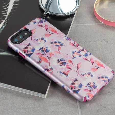 Speck Presidio Inked iPhone 7 Plus Case - Magenta / Pink Flower