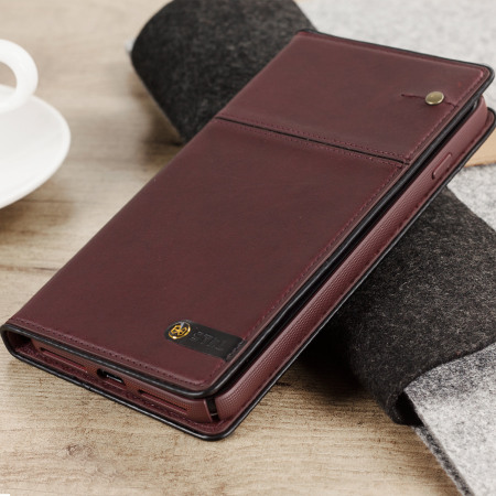 Stil Toscano Wine Genuine Leather Iphone 7 Plus Wallet Case Burgundy
