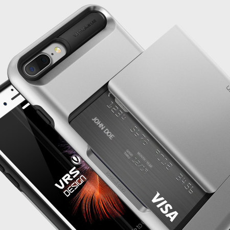 VRS Design Damda Glide iPhone 8 Plus / 7 Plus Case - Zilver Helder