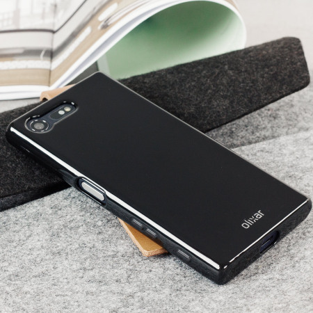 Transparant Geliefde tong Olixar FlexiShield Sony Xperia X Compact Gel Case - Solid Black