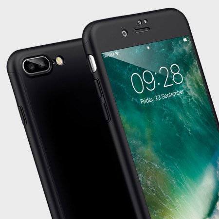 olixar xtrio full cover iphone 7 plus case - black