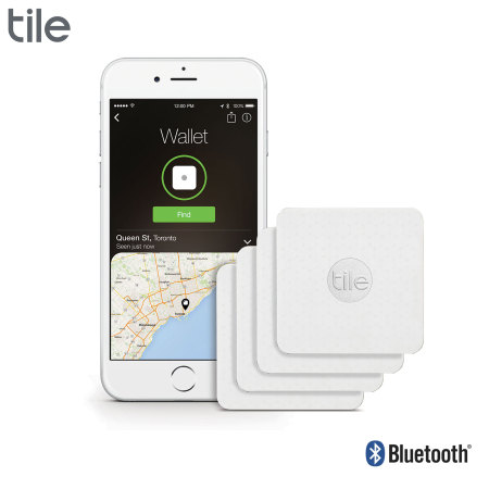 Tile Slim Bluetooth Tracker Device - Four Pack - White