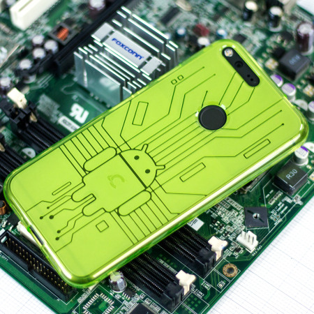 Cruzerlite Bugdroid Circuit Google Pixel Case - Green