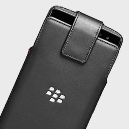 Étui officiel BlackBerry DTEK60 en cuir avec clip ceinture – Noir
