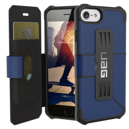 UAG Metropolis Rugged iPhone 8 / 7 Wallet Case - Cobalt Blue