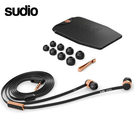 Ecouteurs intra auriculaires Sudio VASA pour Android – Noir / Or rose