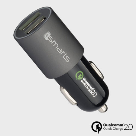 4Smarts Rapid Qualcomm 2.0 Dual USB Car Charger - Grey